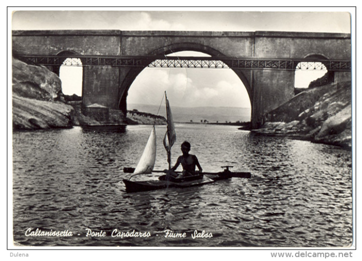 A 1950s picture of Salso River, Capodarso Bridge.