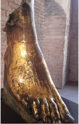 Pé direito em bronze. Inv. FA 1119. Roma, Museu dos Fóruns Imperiais nos Mercados de Trajano.
